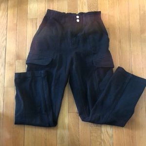 Heavy duty black cargo pants from PacSun